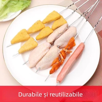 Știfturi din oțel inoxidabil pentru grătar, frigărui, unelte de grătar, compatibile cu cuptorul suspendat