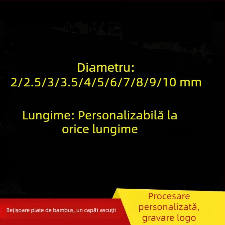 Bețe de bambus de unică folosință pentru grătar, bețe de bambus pentru proiecte DIY, pachet 1000