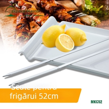 Frigărui din oțel inoxidabil cu mâner din lemn, aproximativ 50 cm