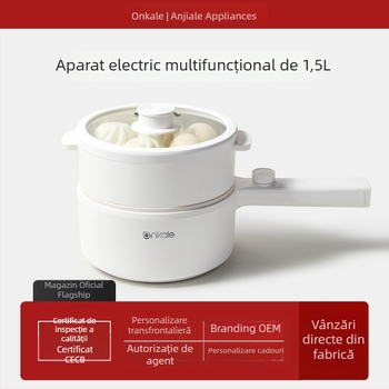 Ankale oală electrică de gătit, multifuncțională pentru cămin, oală mică pentru tăiței, 600W, 1.5L