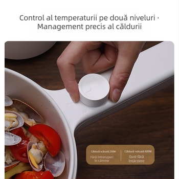 Ankale oală electrică de gătit, multifuncțională pentru cămin, oală mică pentru tăiței, 600W, 1.5L