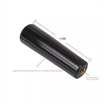 Set de furculițe rotative pentru grătar, cu mâner Bakelite, piuliță din cupru încorporată, M8, rezistent la temperatură, finisaj negru