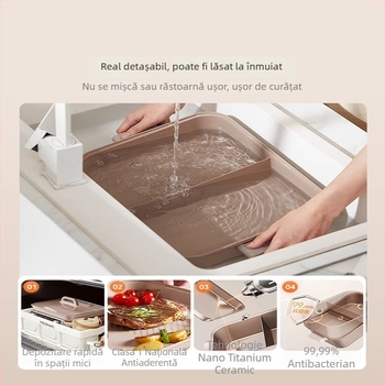 Midea oală electrică ultra-subțire pentru fierbere instantanee, 8 L, vas Yin-Yang divizat, multifuncțional, afișaj LCD