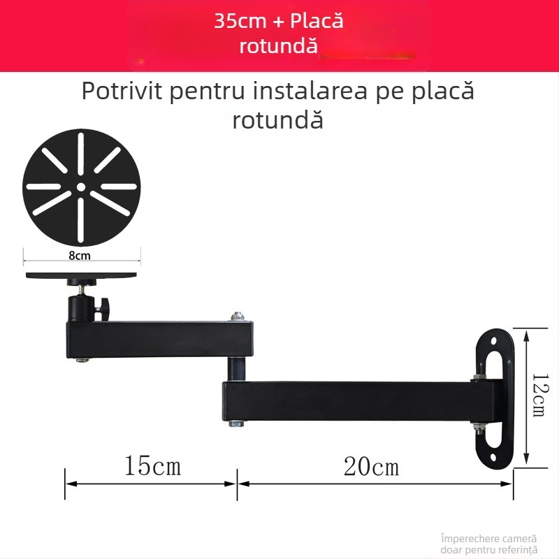 Suport telescopic universal pentru monitoare, proiectoare și camere