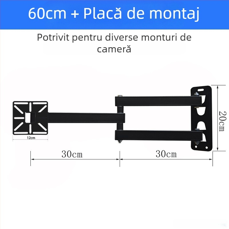 Suport telescopic universal pentru monitoare, proiectoare și camere