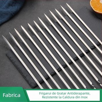 Frigărui din oțel inoxidabil de 2,5 mm, plate și rotunde, pentru frigăruie de miel