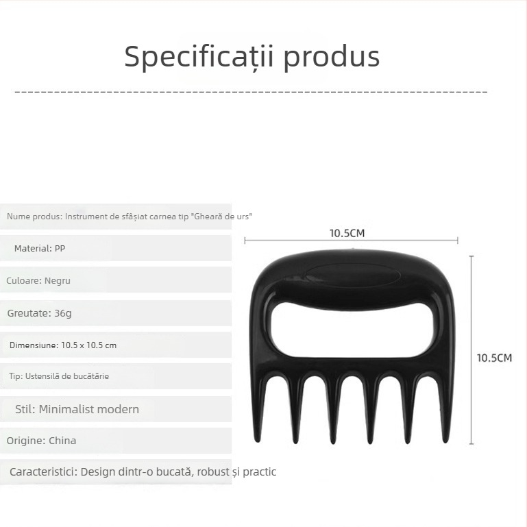 Furculă de separare a carnii și mărunțitor pentru grătar, stil Bear Claw