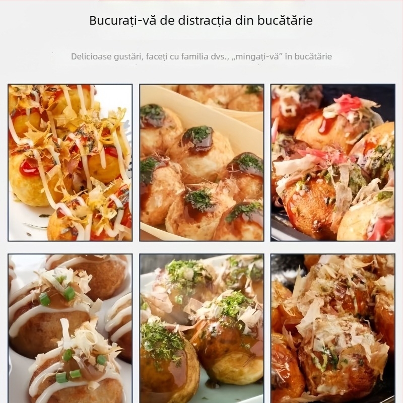 Tigaie Takoyaki din fontă, antiaderentă, neacoperită, compatibilă cu aragazul, matriță pentru ouă de prepeliță, 12 sau 14 găuri