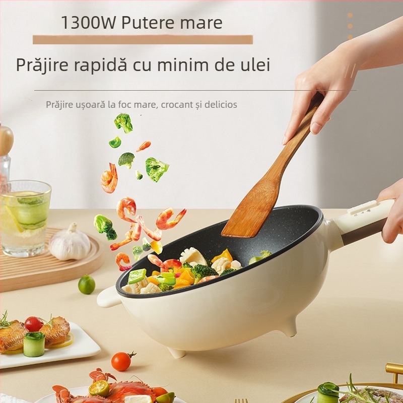 Wok electric all-in-one și oală electrică, 4,5 L, pentru uz casnic