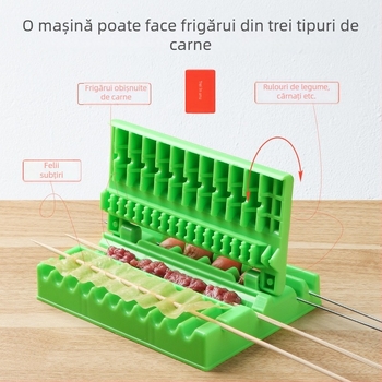 Unealtă multifuncțională pentru înșurarea cărnii pe frigărui la grătar
