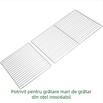 Grătar din oțel inoxidabil, grilă dreptunghiulară pentru exterior