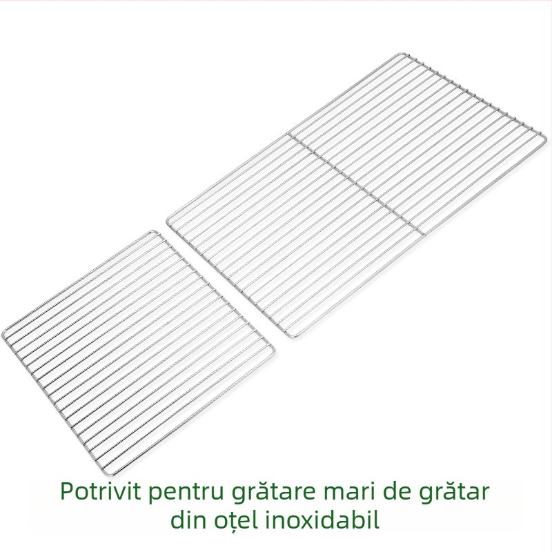 Grătar din oțel inoxidabil, grilă dreptunghiulară pentru exterior