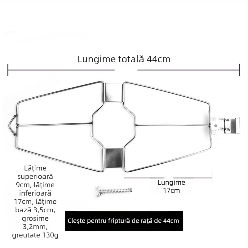 Cleme din oțel inoxidabil pentru rață friptă, cârlige pentru rață, rafturi și unelte BBQ