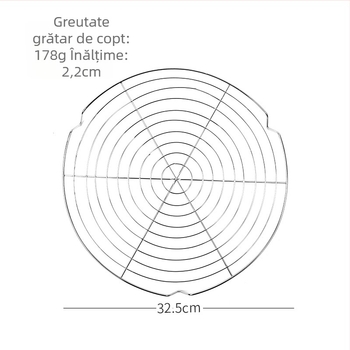 Raft circular mare din oțel inoxidabil pentru răcire prăjituri, aburire și grătar