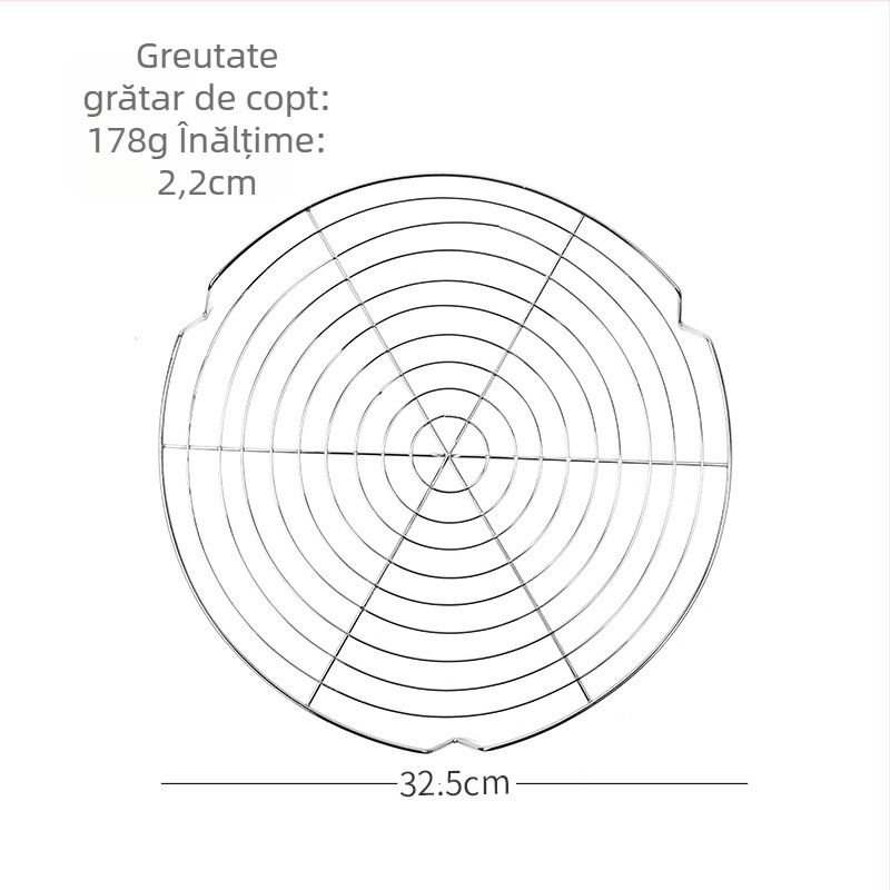 Raft circular mare din oțel inoxidabil pentru răcire prăjituri, aburire și grătar