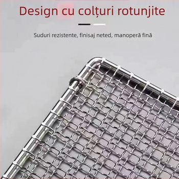 Grilă de grătar din oțel inoxidabil îngroșat, cu grilaj de răcire și plasă pentru scurgerea uleiului