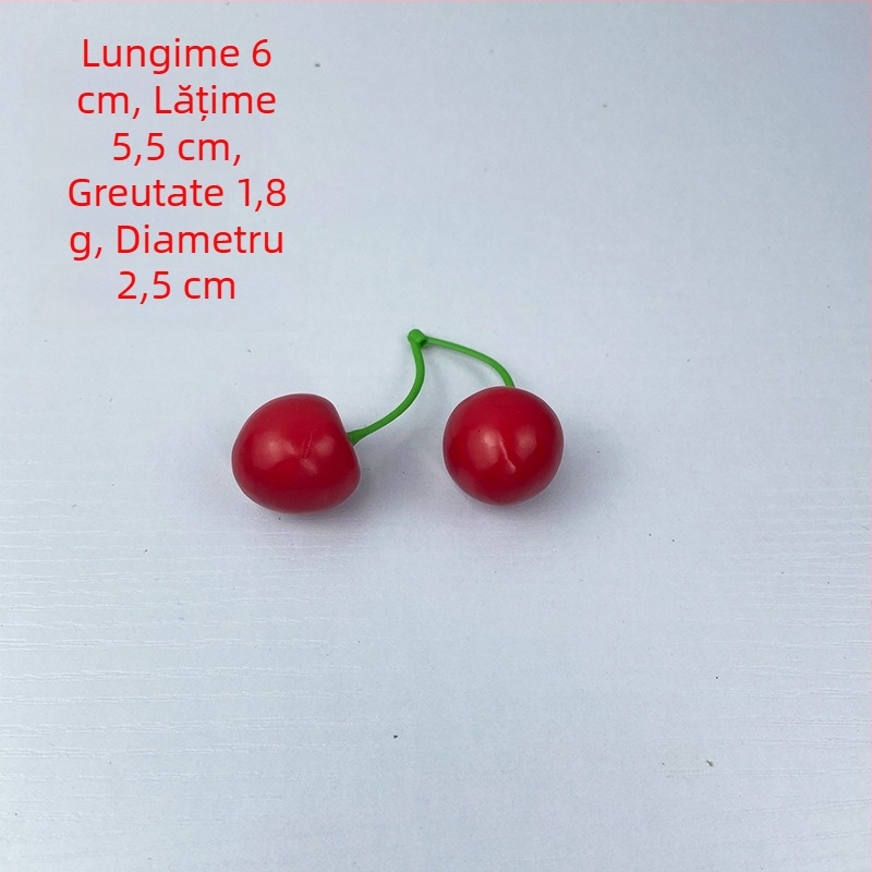Cireșă Acerola din spumă pentru decor acasă și recuzită fotografică