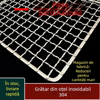 Plasă de grătar din oțel inoxidabil 304, dreptunghiulară – accesorii pentru cuptor