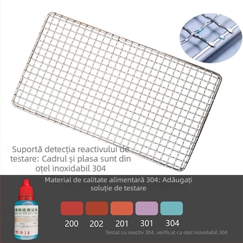Plasă de grătar din oțel inoxidabil 304, dreptunghiulară – accesorii pentru cuptor