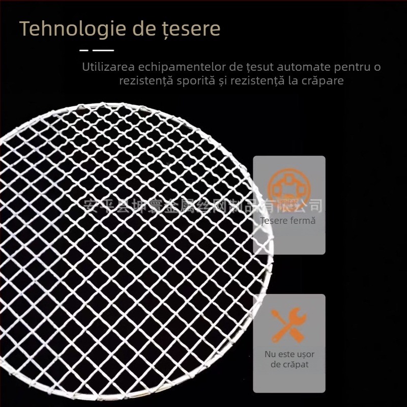 Plasă de grătar în stil coreean, din oțel inoxidabil 304, gril circular, pentru diferite dimensiuni
