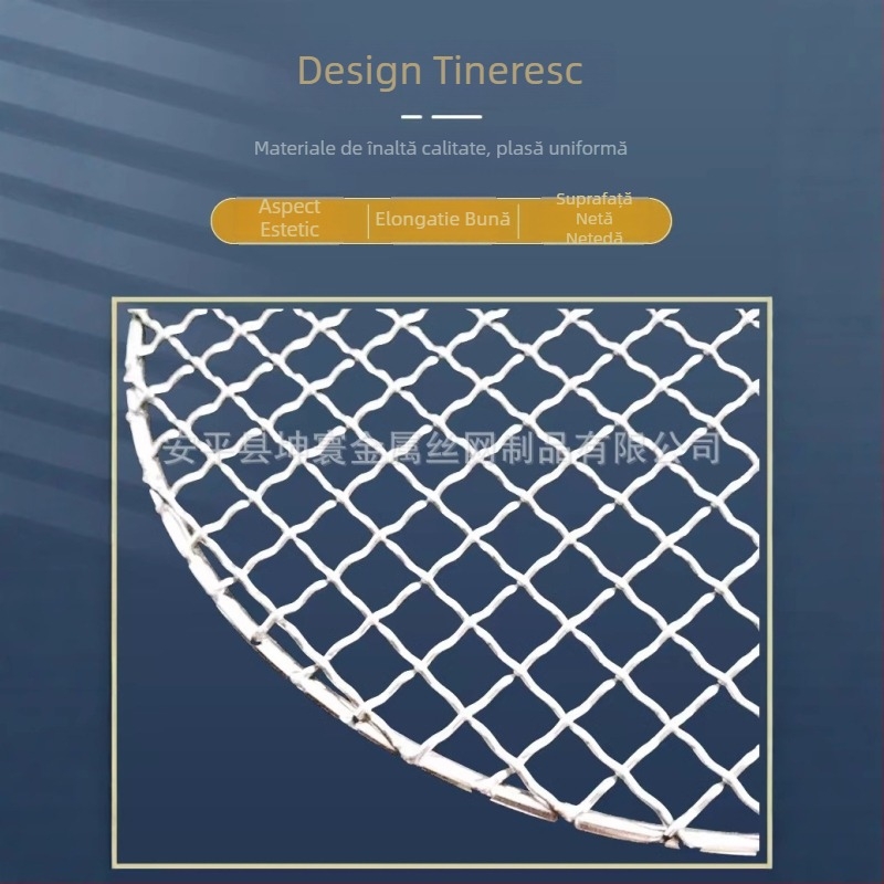 Plasă de grătar în stil coreean, din oțel inoxidabil 304, gril circular, pentru diferite dimensiuni