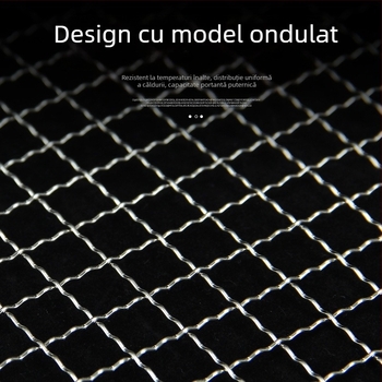 Gril din oțel inoxidabil, plasă electroplacată, clips pentru pește, accesoriu pentru grătar exterior