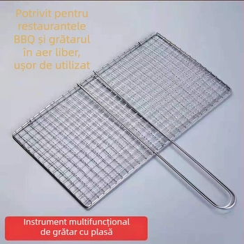 Clipuri din oțel inoxidabil pentru grătar, pentru pește și legume, suport dublu