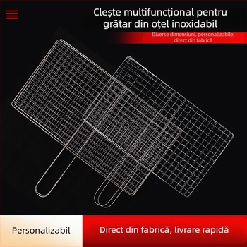 Clește de grătar cu plasă dublă pentru legume și pește