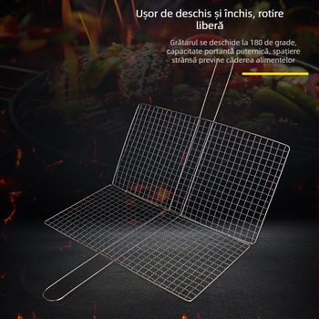 Clește de grătar cu plasă dublă pentru legume și pește