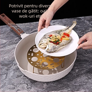 Raft de abur din oțel inoxidabil pentru ouă, rotund, pliabil, accesorii pentru gătit acasă, cu picioare înalte