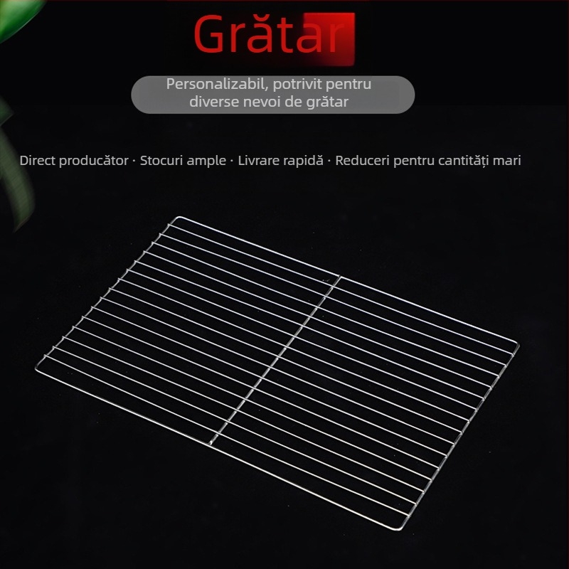 Grilă pentru grătar din oțel inoxidabil — grilă liniară pentru cuptor/grill, tavă pentru pui