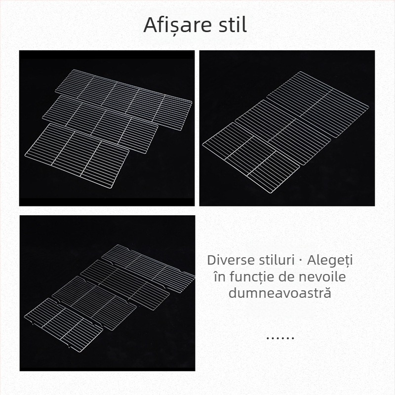 Grilă pentru grătar din oțel inoxidabil — grilă liniară pentru cuptor/grill, tavă pentru pui