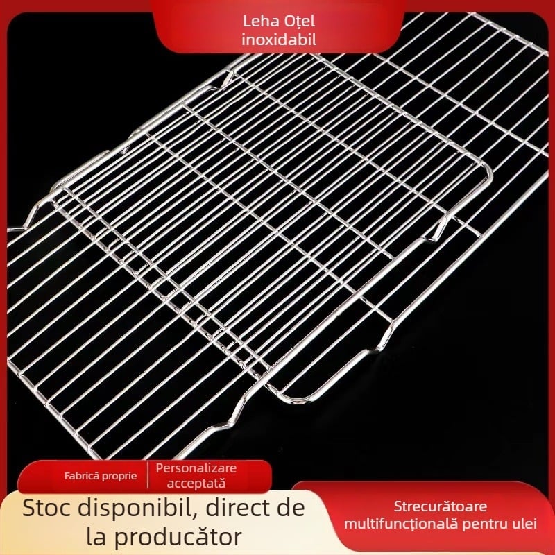 Raft din oțel inoxidabil pentru filtrare ulei, farfurie de scurgere a legumelor și suport de răcire pentru grătar și coacerea pâinii