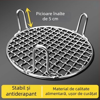 Grilă rotundă din oțel inoxidabil cu picioare pentru plită ceramică electrică