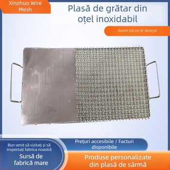 Plasă/gril din oțel inoxidabil 304 pentru grătar, cu clips pentru pește, plasă de coacere în cuptor, suport de scurgere și răcire pentru prăjituri