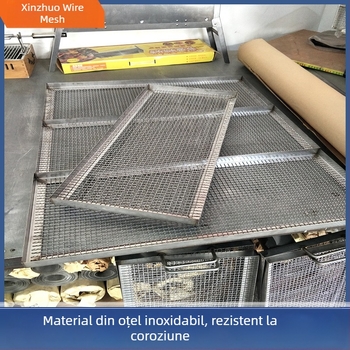 Plasă/gril din oțel inoxidabil 304 pentru grătar, cu clips pentru pește, plasă de coacere în cuptor, suport de scurgere și răcire pentru prăjituri