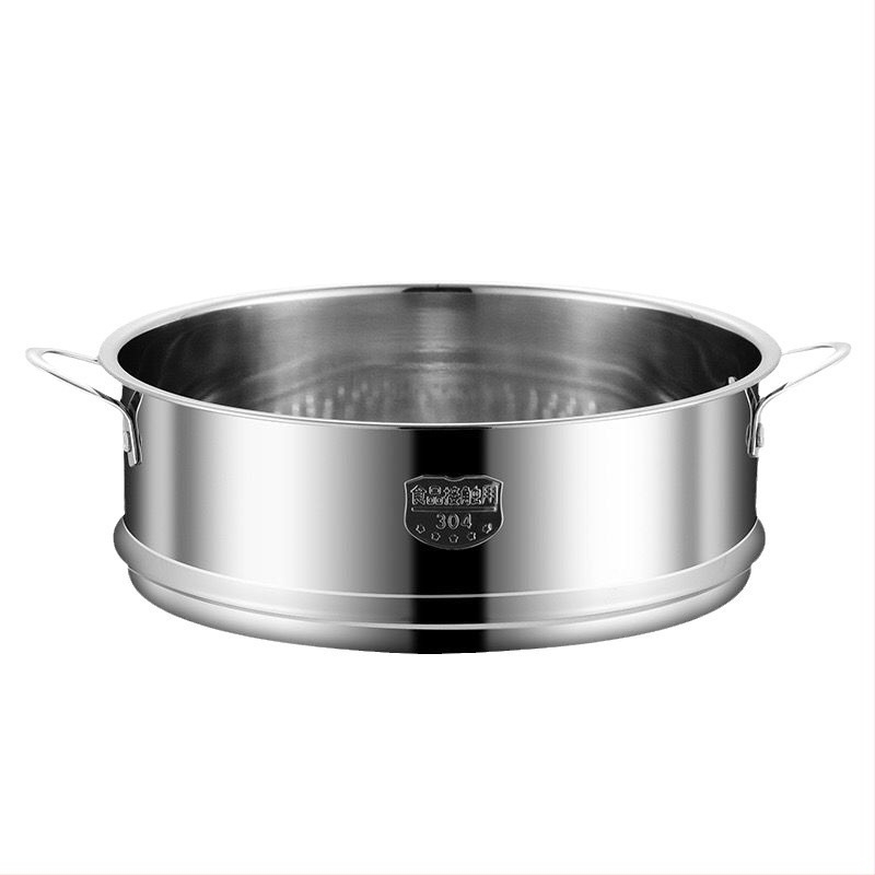 Grilă de aburi pentru uz casnic din oțel inoxidabil 304, cu compartiment de abur și tavă universală de aburi, potrivită pentru oale de supă, lapte și wok