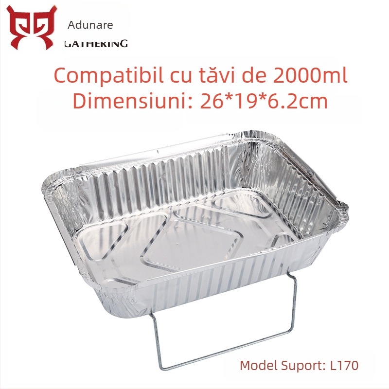 Suport de ambalare de unică folosință, portabil, pentru hot pot individual și farfurie cu pește la grătar 255/266