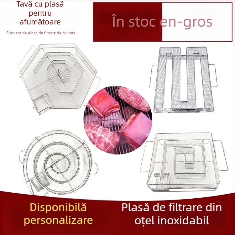 Plasă de grătar hexagonală, rotundă și pătrată – generator de fum rece, coș de afumare și plasă pentru grătar pentru bacon