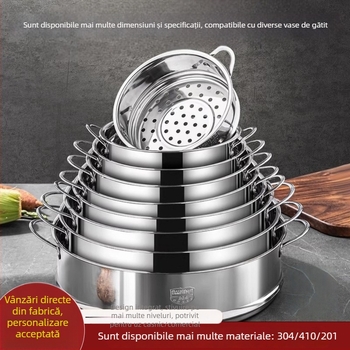 Grătar de aburi din oțel inoxidabil 304 pentru uz casnic, tavă universală de abur și grilă pentru oale