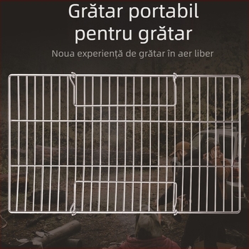 BBP plasă pătrată pentru grătar, pentru pește și carne, plasă plată, întărită, de unică folosință
