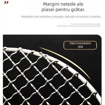 Grilă rotundă din oțel inoxidabil 304, personalizabilă, pentru grătar comercial cu cărbune, ideală pentru prepararea ceaiului în jurul aragazului