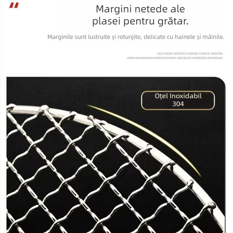 Grilă rotundă din oțel inoxidabil 304, personalizabilă, pentru grătar comercial cu cărbune, ideală pentru prepararea ceaiului în jurul aragazului