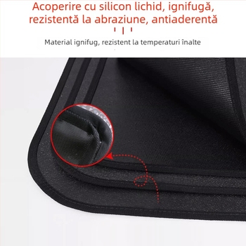 Covoraș ignifug pentru grătar, izolație din silicon la temperaturi înalte pentru camping în aer liber