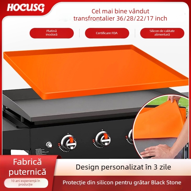 Covoraș din silicon pentru grătar - protecție pentru grătar, gătit în aer liber, rezistent la temperaturi înalte