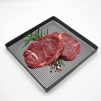 Coș grill din plasă reutilizabil, margine cu PTFE, rezistent la temperaturi înalte, antiaderent, pentru cartofi prăjiți