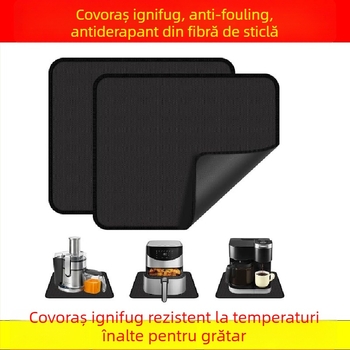 Covoraș din silicon rezistent la căldură, cu două fețe, pentru exterior; protecție la foc pentru masă și picnic