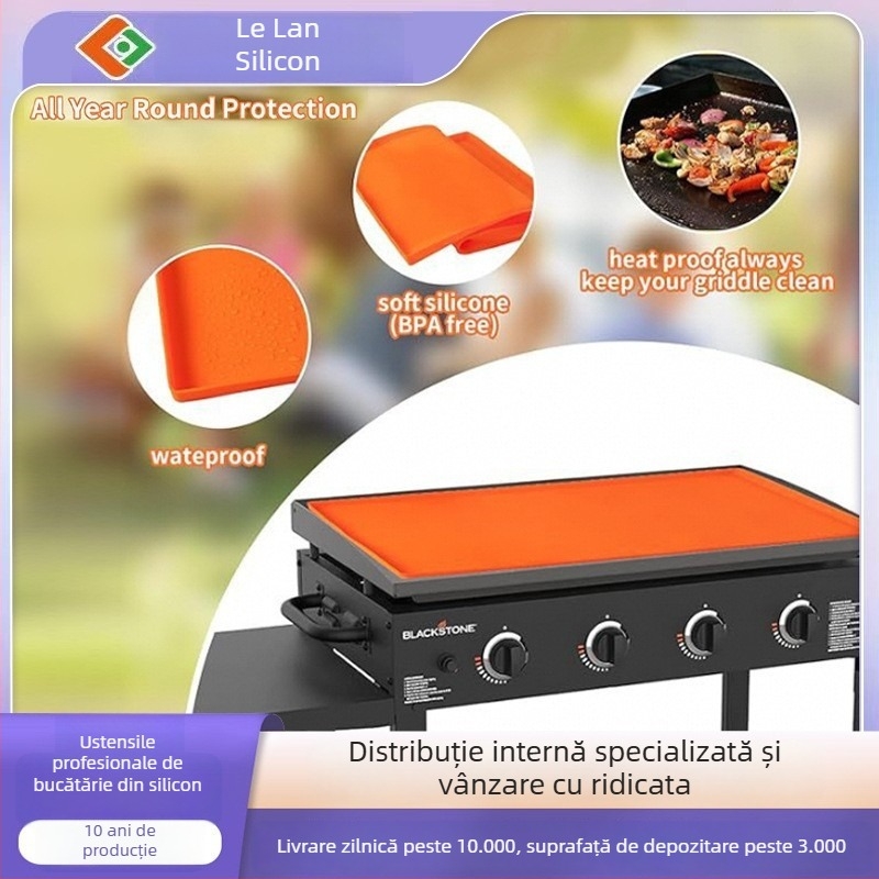 Covoraș pentru grătar Blackstone, din silicon, protecție pentru grătar, rezistent la temperaturi înalte, multifuncțional pentru camping în aer liber