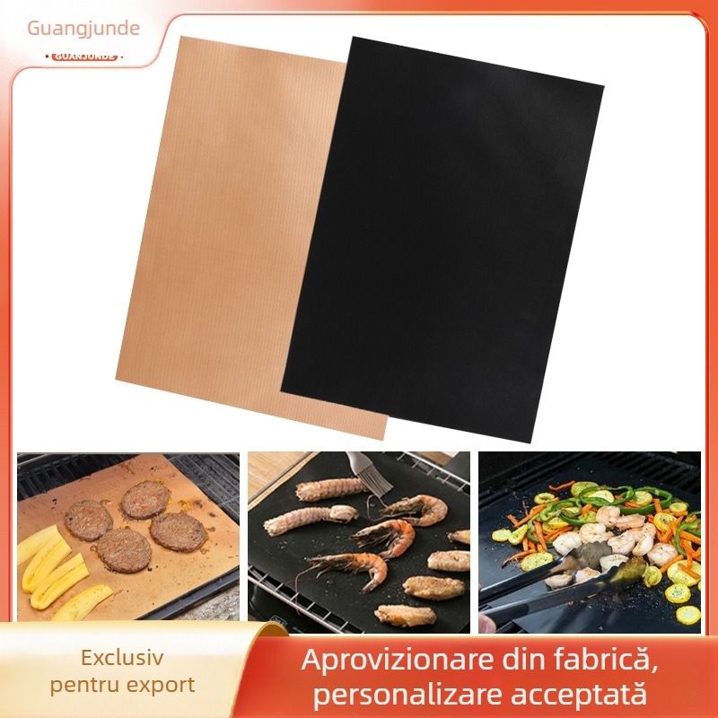 Covoraș de grătar Teflon rezistent la temperaturi înalte, antiaderent, cu fibră de sticlă, pentru exterior și pizza