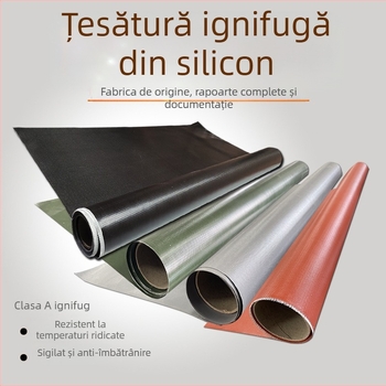 Țesătură din fibră de sticlă cu strat de silicon, ignifugă, rezistentă la temperaturi înalte, flexibilă pentru covorașe de grătar